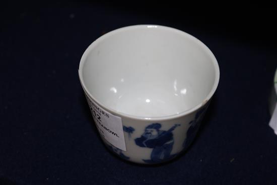 A Chinese blue and white teabowl